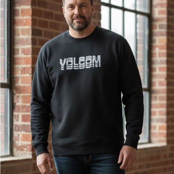 Volcom Other - Volcom NWT Cement Crew Sweatshirt Washed Black Heather